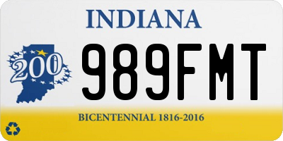 IN license plate 989FMT