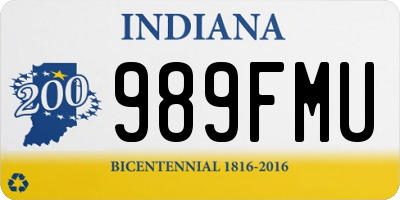 IN license plate 989FMU