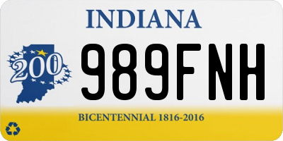 IN license plate 989FNH