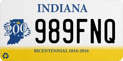 IN license plate 989FNQ