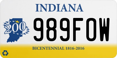 IN license plate 989FOW