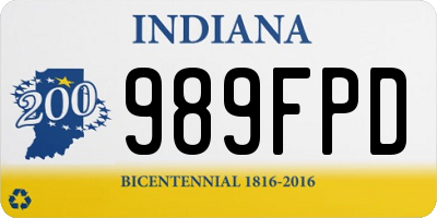 IN license plate 989FPD