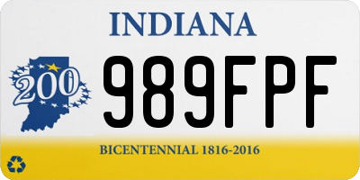 IN license plate 989FPF