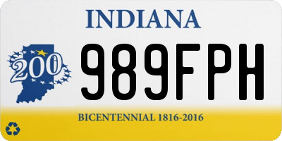 IN license plate 989FPH