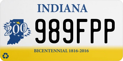 IN license plate 989FPP