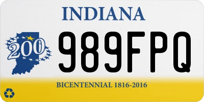 IN license plate 989FPQ