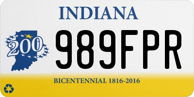 IN license plate 989FPR