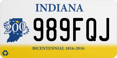 IN license plate 989FQJ