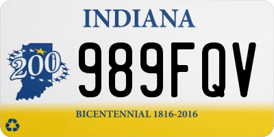 IN license plate 989FQV