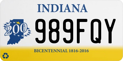 IN license plate 989FQY