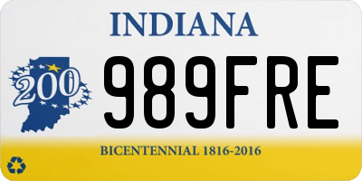 IN license plate 989FRE