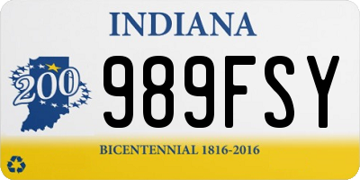 IN license plate 989FSY