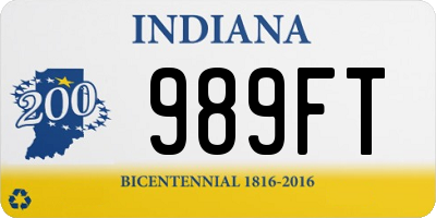 IN license plate 989FT