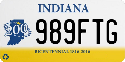 IN license plate 989FTG