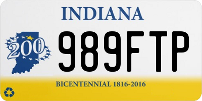 IN license plate 989FTP