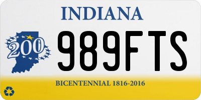 IN license plate 989FTS