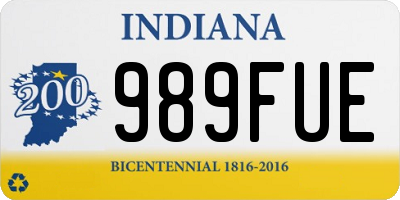 IN license plate 989FUE