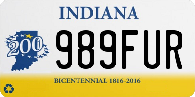 IN license plate 989FUR