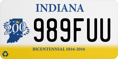 IN license plate 989FUU