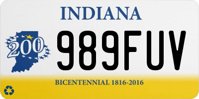 IN license plate 989FUV