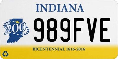 IN license plate 989FVE