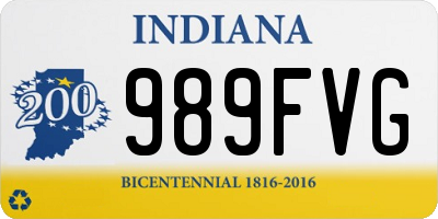 IN license plate 989FVG