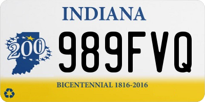 IN license plate 989FVQ