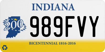 IN license plate 989FVY