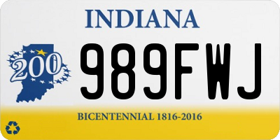 IN license plate 989FWJ