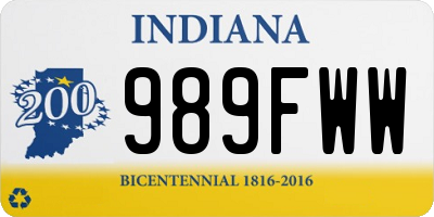 IN license plate 989FWW