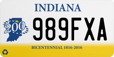 IN license plate 989FXA