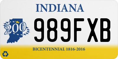 IN license plate 989FXB