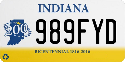 IN license plate 989FYD