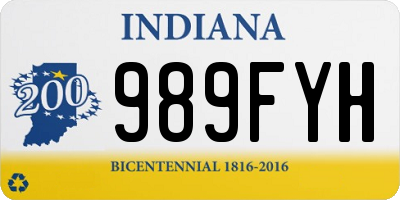 IN license plate 989FYH