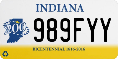 IN license plate 989FYY