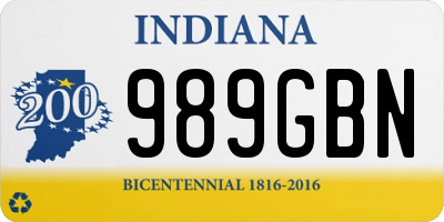 IN license plate 989GBN