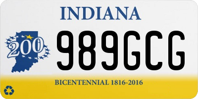 IN license plate 989GCG