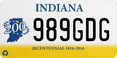 IN license plate 989GDG