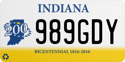 IN license plate 989GDY