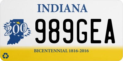 IN license plate 989GEA