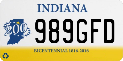 IN license plate 989GFD