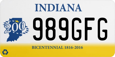 IN license plate 989GFG