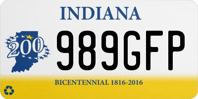 IN license plate 989GFP