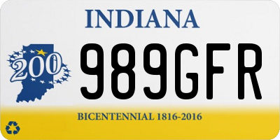 IN license plate 989GFR