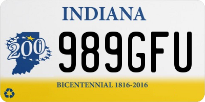 IN license plate 989GFU