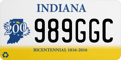 IN license plate 989GGC