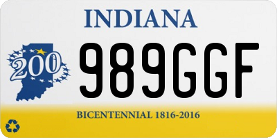 IN license plate 989GGF