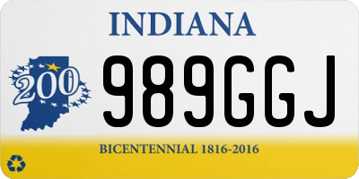 IN license plate 989GGJ