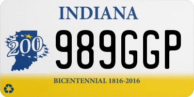 IN license plate 989GGP
