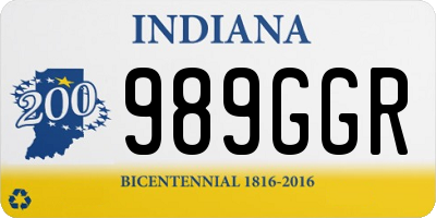 IN license plate 989GGR